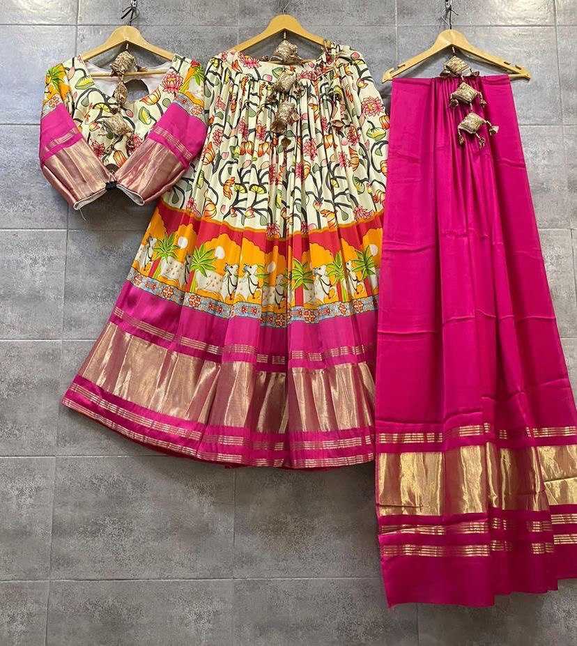 Satin Rin141 466 Lehengas  Traditional Printed Lehengas