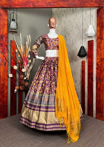 Satin Rin141 515 Lehengas  Silk Printed Navratri Chaniya Choli Lehengas