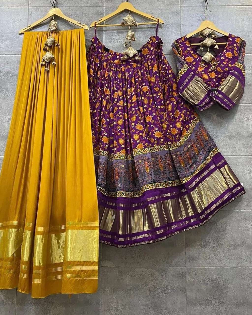 Satin Rin141 515 Lehengas  Silk Printed Navratri Chaniya Choli Lehengas