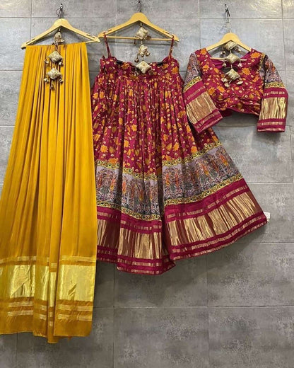 Satin Rin141 515 Lehengas  Silk Printed Navratri Chaniya Choli Lehengas