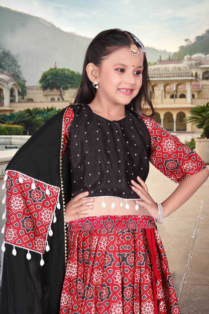 Satin Roc 177 Kids Wear  Kids Lehenga Navratri Chaniya Choli