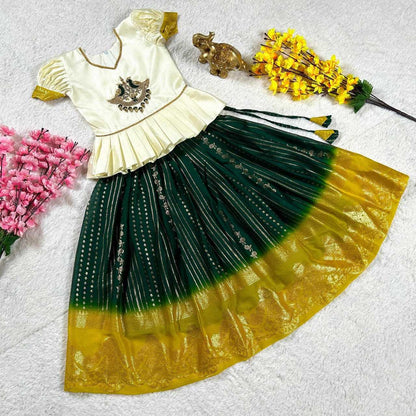 Satin Rrkt Banglori  Kids Lehengas