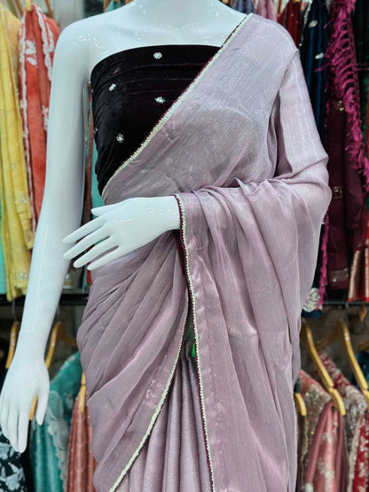 Satin Rsrm 2033 Sarees  Crape Satin Plain Solid Sarees