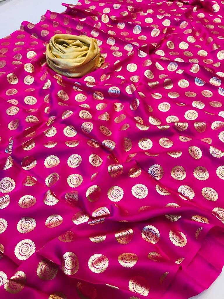 Satin Silk Kesh182 Foil Sarees  Floral Zari Satin Sarees