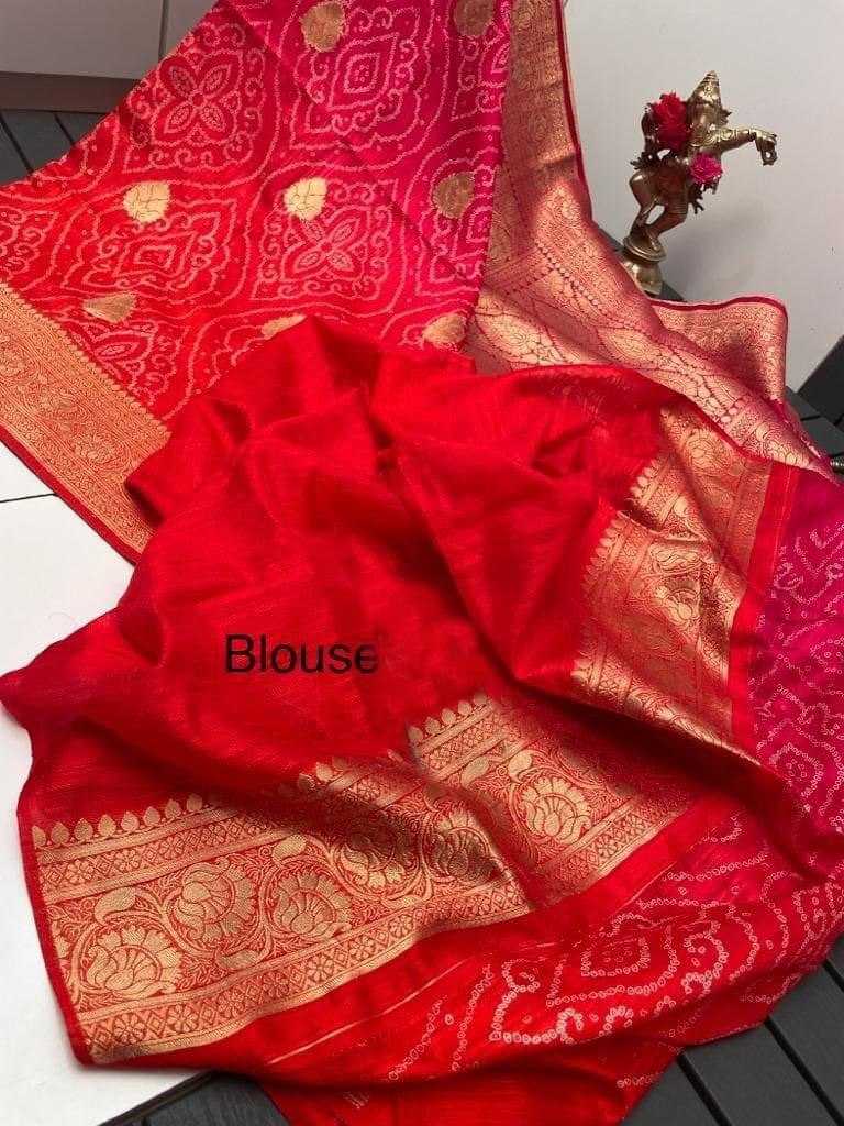 Silk Ant Silk Saree  Designer,Bandhni Bandhej,Fancy Saree