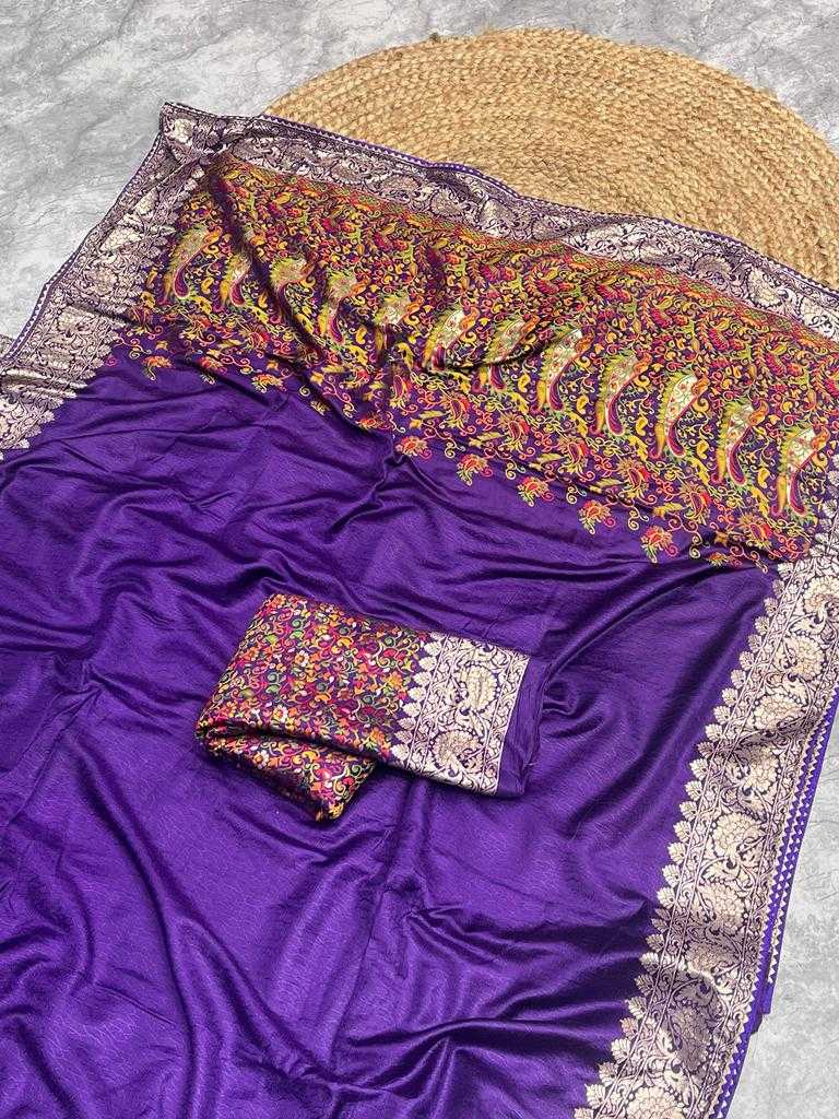 Silk Cotton Kesh101 Ant111 Sarees  Cotton Linen Lace Border Kashmiri Zari Border Sarees