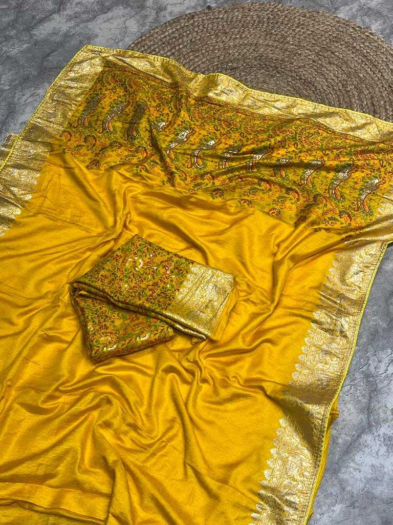 Silk Cotton Kesh101 Ant111 Sarees  Cotton Linen Lace Border Kashmiri Zari Border Sarees