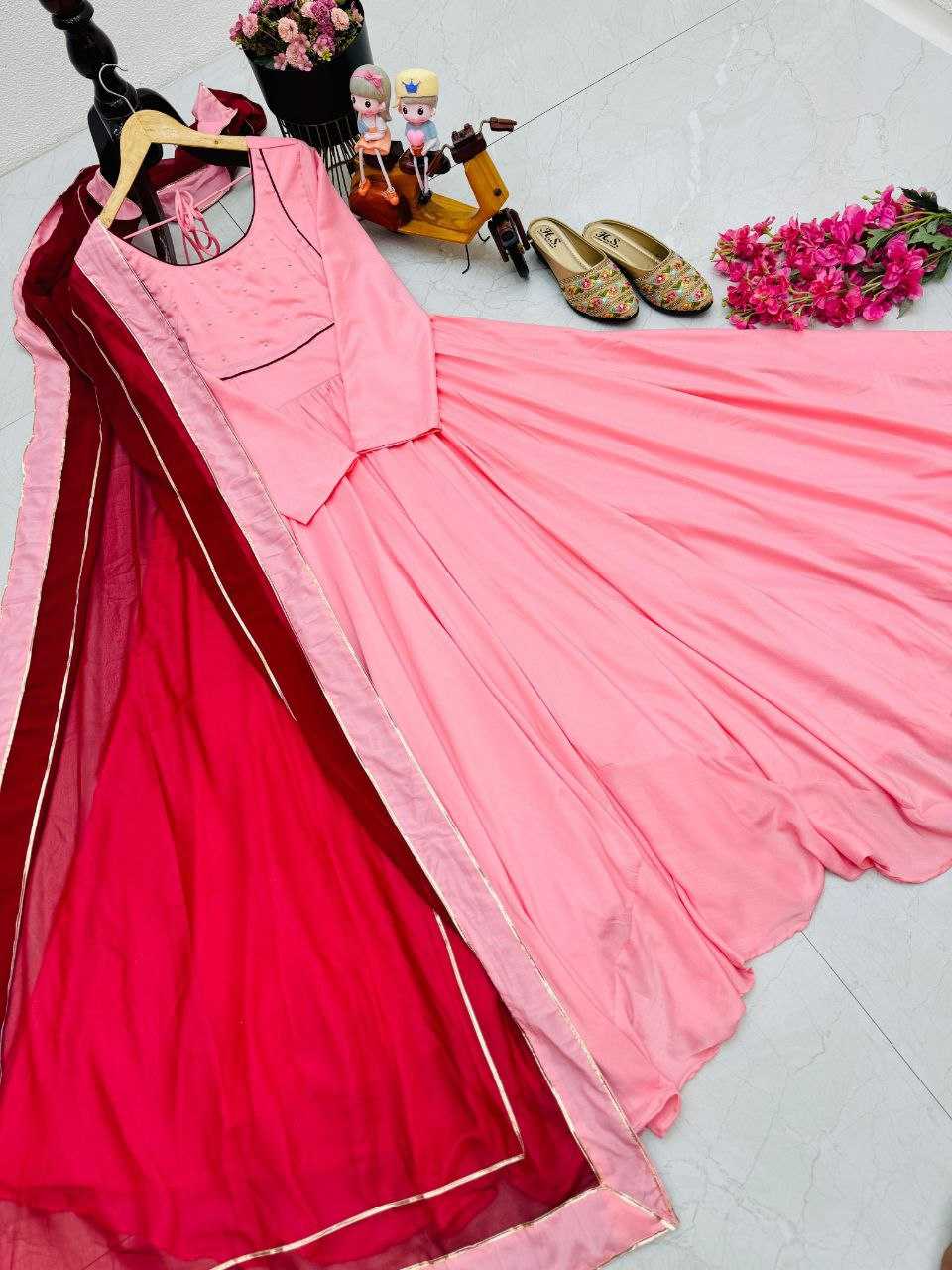 Silk Cotton Kesh158 5037 Suits & Dresses  Fancy Anarkali Long Gowns