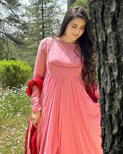 Silk Cotton Kesh158 5037 Suits & Dresses  Fancy Anarkali Long Gowns