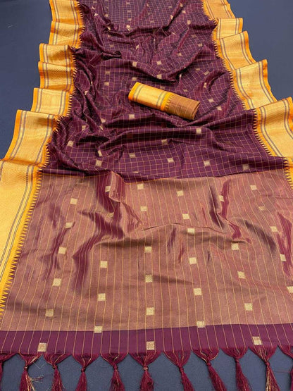 Silk Cotton Kesh161 Paithani Silk Sarees  Cotton Silk Printed Silk Traditional Silk Sarees