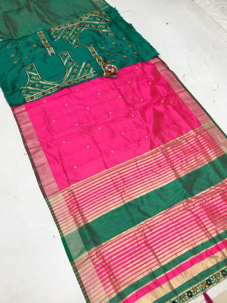 Silk Cotton Kesh170 Aayan Silk Sarees  Banarasi Silk Cotton Silk Pure Silk Sarees With Gold Borders