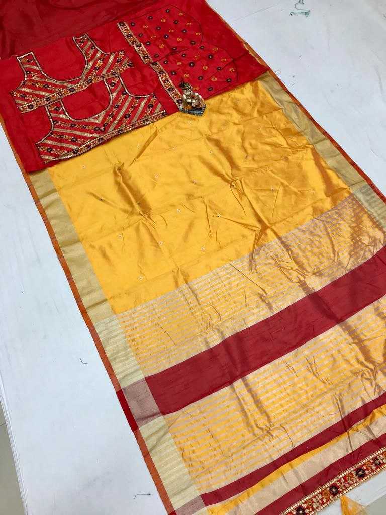 Silk Cotton Kesh170 Aayan Silk Sarees  Banarasi Silk Cotton Silk Pure Silk Sarees With Gold Borders