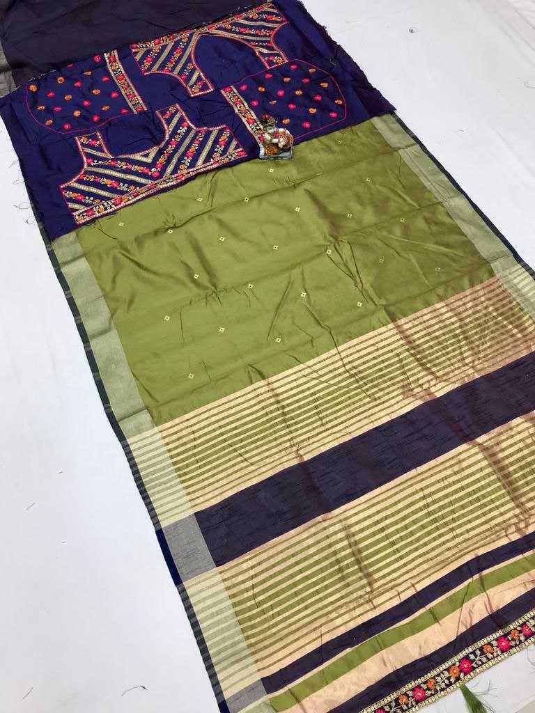 Silk Cotton Kesh170 Aayan Silk Sarees  Banarasi Silk Cotton Silk Pure Silk Sarees With Gold Borders