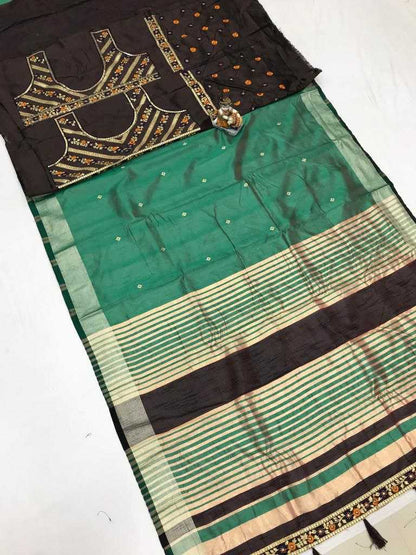 Silk Cotton Kesh170 Aayan Silk Sarees  Banarasi Silk Cotton Silk Pure Silk Sarees With Gold Borders