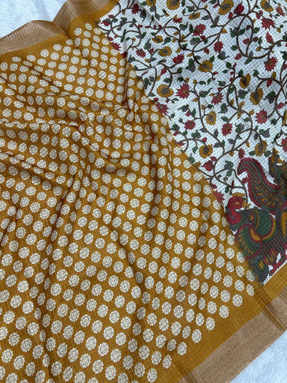 Silk Cotton Kesh174 Mnf02 Sarees  Printed Cotton Linen Ladies Sarees