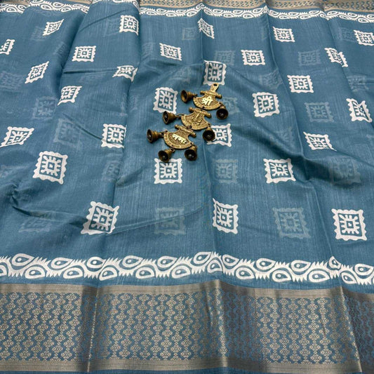 Silk Cotton Mkd Jaqaurd  Sarees