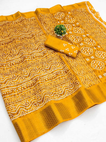 Silk Cotton Mkd Jaqaurd  Sarees