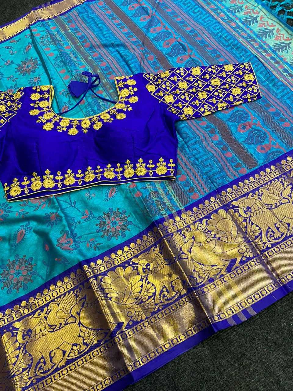 Silk Cotton Nfa 05 Sarees  Printed Cotton Linen Ladies Sarees