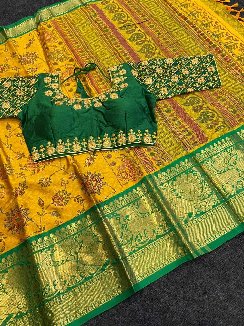 Silk Cotton Nfa 05 Sarees  Printed Cotton Linen Ladies Sarees