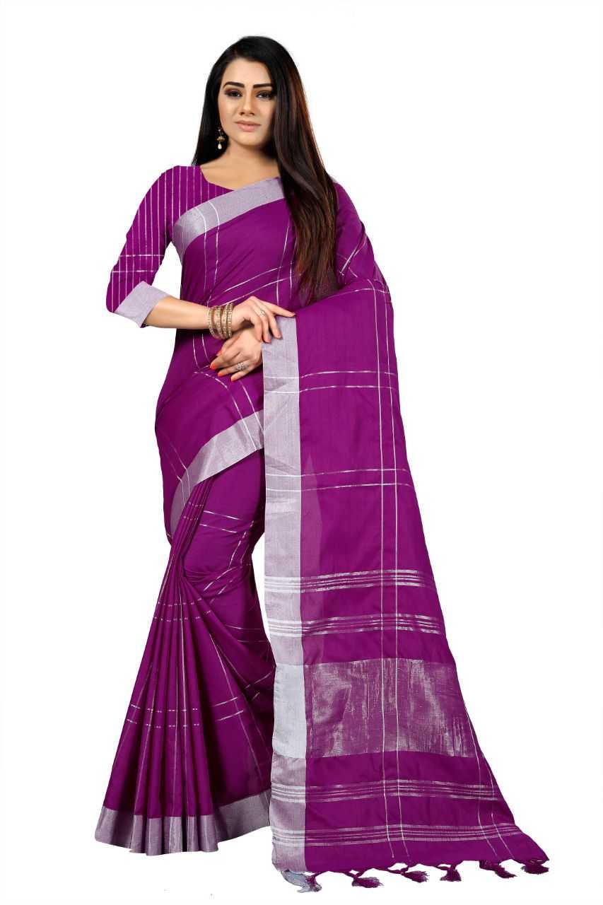 Silk Cotton Rin113 4034 Sarees  Cotton Linen Indian Zari Border Sarees