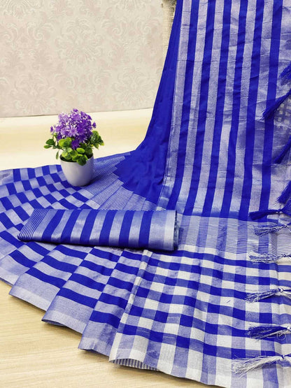 Silk Cotton Rin113 4037 Sarees  Cotton Linen Indian Sarees