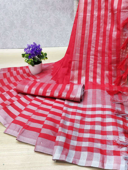 Silk Cotton Rin113 4037 Sarees  Cotton Linen Indian Sarees