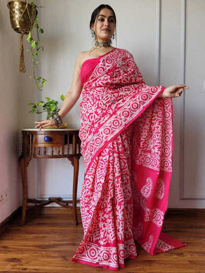 Silk Cotton Rin145 Khyana-2 Sarees  Printed Fancy Cotton Linen Sarees