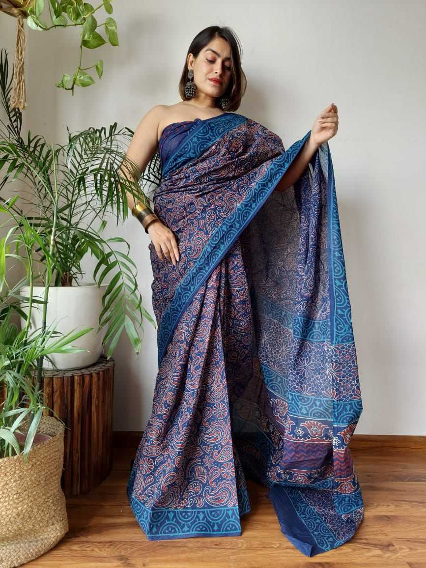 Silk Cotton Rin145 Khyana-3 Sarees  Printed Fancy Cottn Linen Sarees