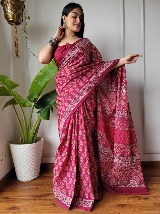 Silk Cotton Rin145 Khyana Sarees  Printed Fancy Linen Sarees