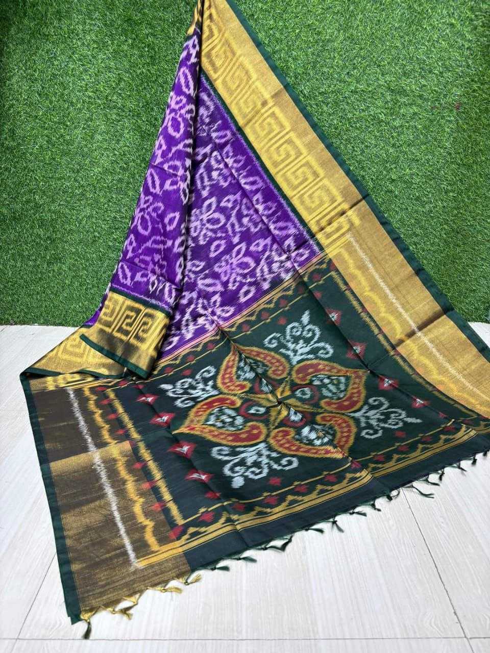 Silk Cotton Rri 08 Sarees  Printed Cotton Linen Ikkat Sarees