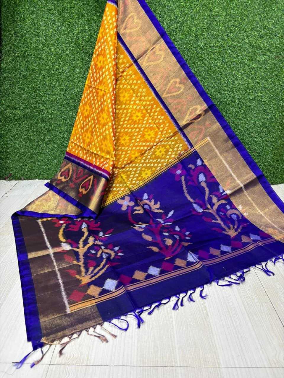 Silk Cotton Rri 08 Sarees  Printed Cotton Linen Ikkat Sarees