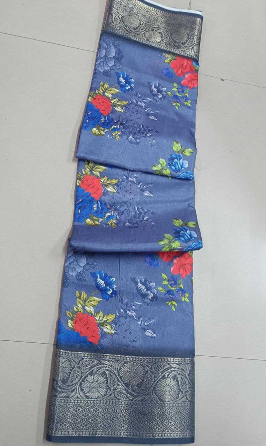 Silk Cotton Rri Printed  Sarees