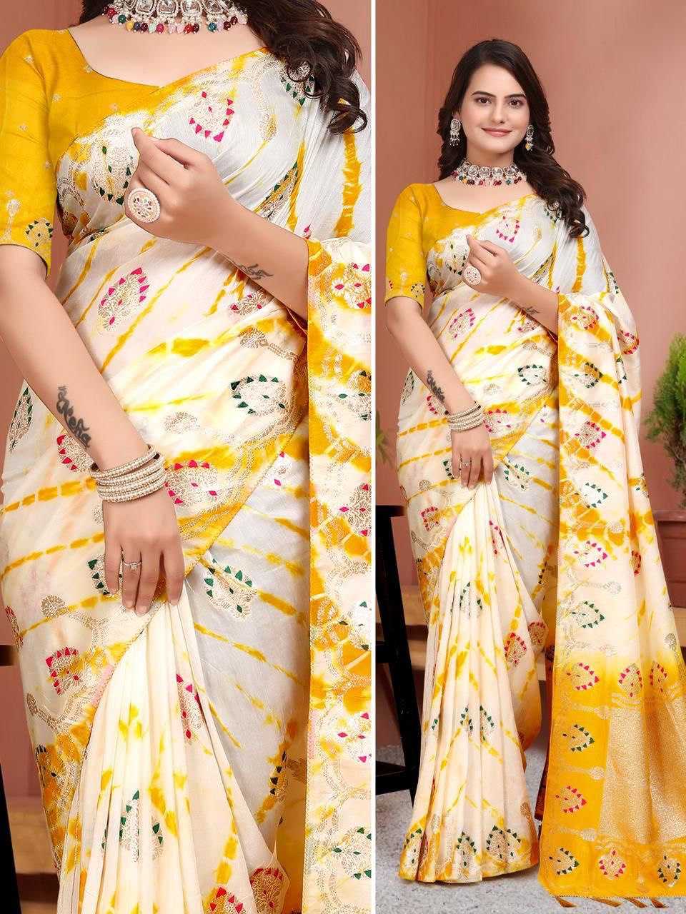 Silk Cotton Rud 02 Sarees  Fancy Cotton Linen Ladies Sarees