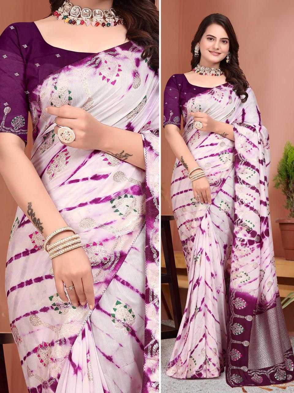 Silk Cotton Rud 02 Sarees  Fancy Cotton Linen Ladies Sarees