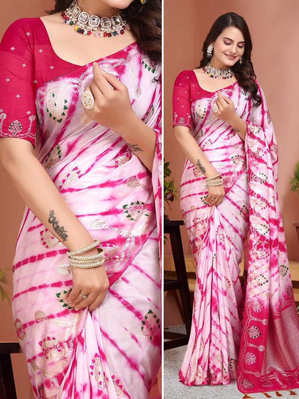 Silk Cotton Rud 02 Sarees  Fancy Cotton Linen Ladies Sarees