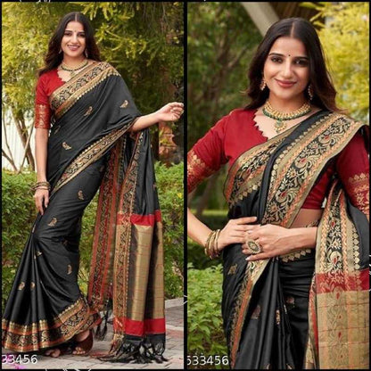 Silk Cotton Rvr Soni Peacock Sarees  Cotton Linen Butta Jacquard Sarees