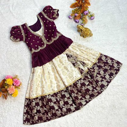 Silk Kesh109 Rrkt12 Gowns  Kids Ethnic Gowns