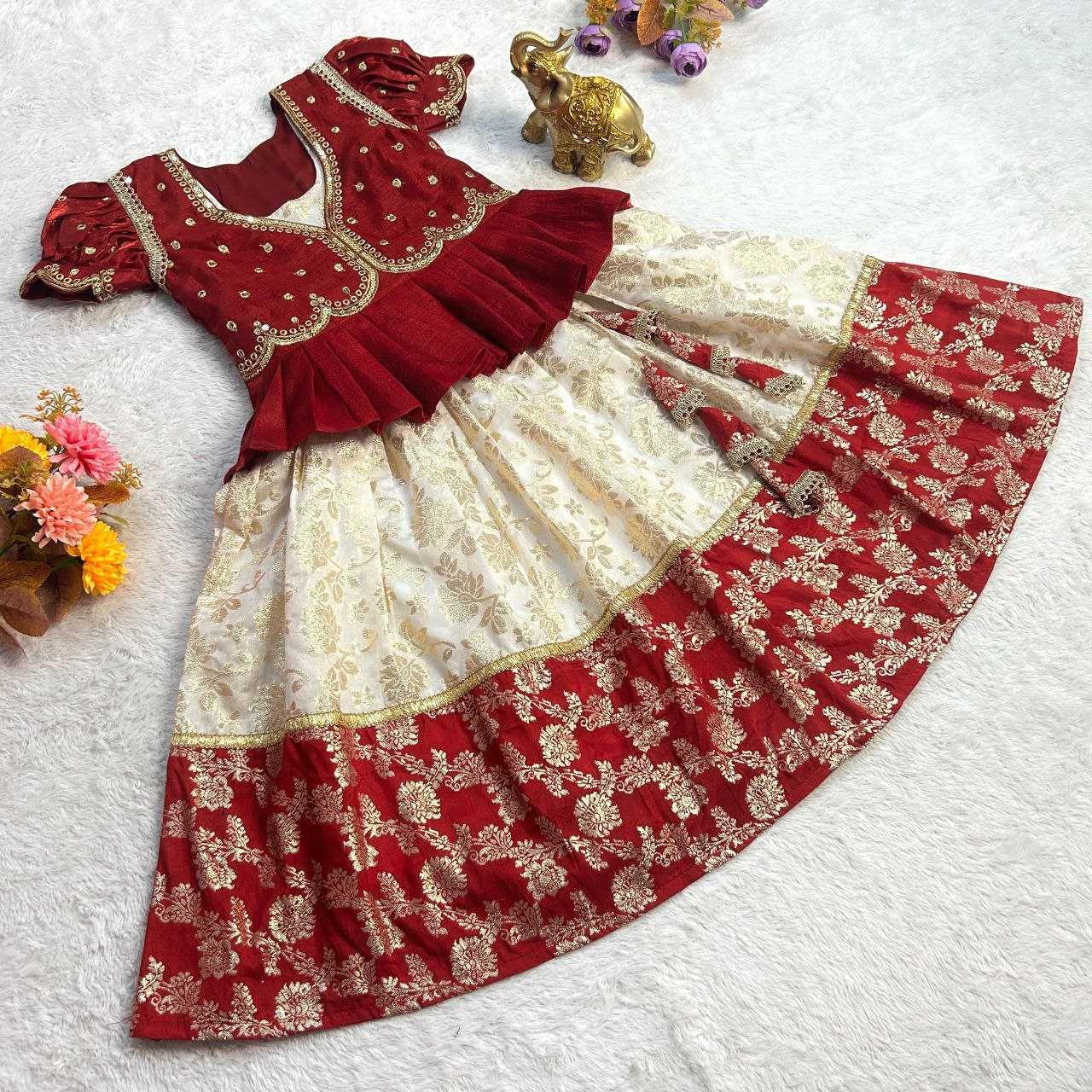 Silk Kesh109 Rrkt12 Gowns  Kids Ethnic Gowns