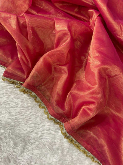 Silk Kesh221 Ptf03 Sarees  Party Wear Lace Border Silk Sarees