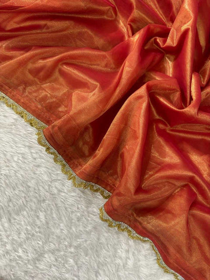 Silk Kesh221 Ptf03 Sarees  Party Wear Lace Border Silk Sarees