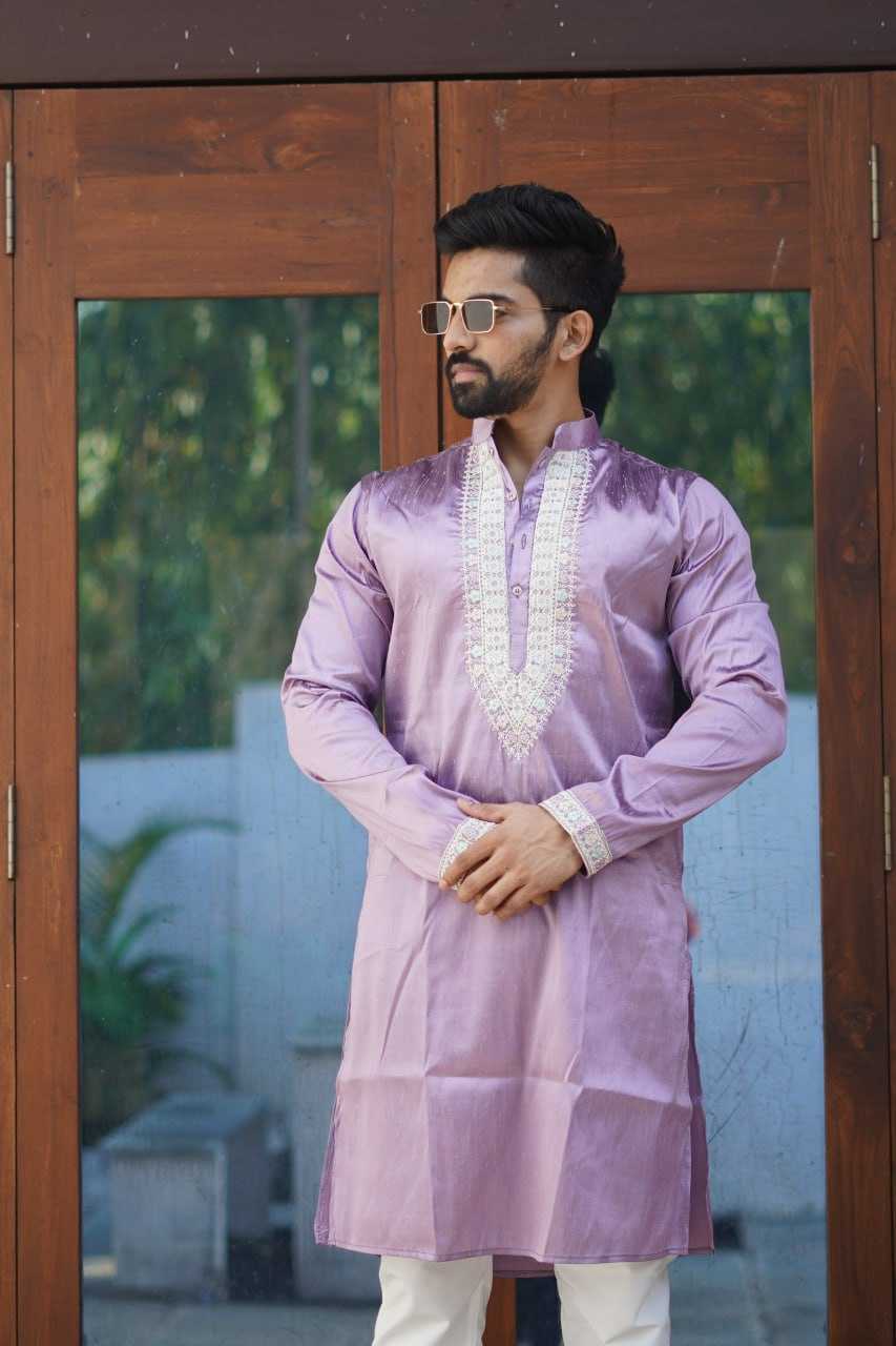 Silk Rbv Present Mens Wear  Mens Kurta Pyjama Silk Kurta