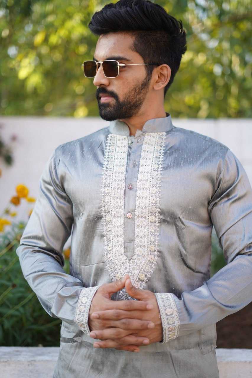 Silk Rbv Present Mens Wear  Mens Kurta Pyjama Silk Kurta