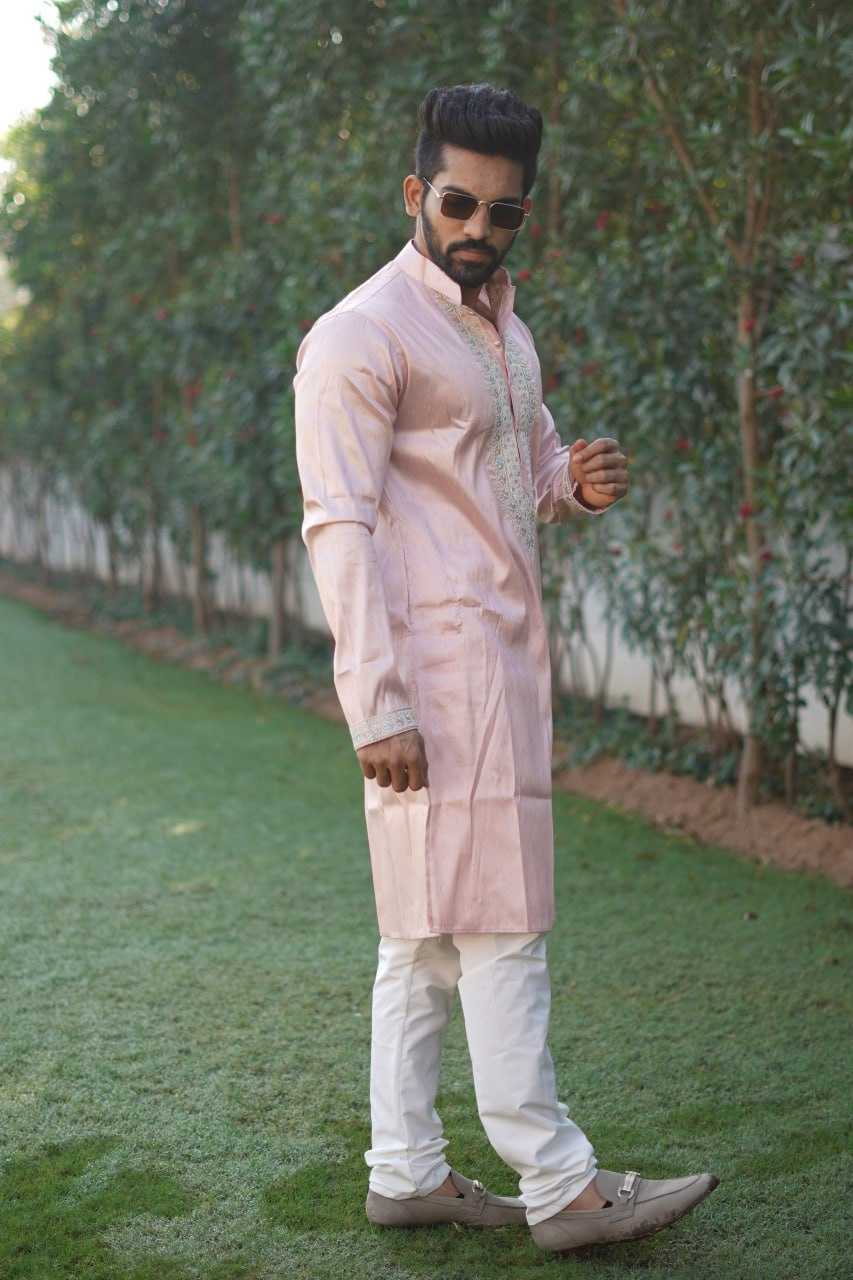 Silk Rbv Present Mens Wear  Mens Kurta Pyjama Silk Kurta