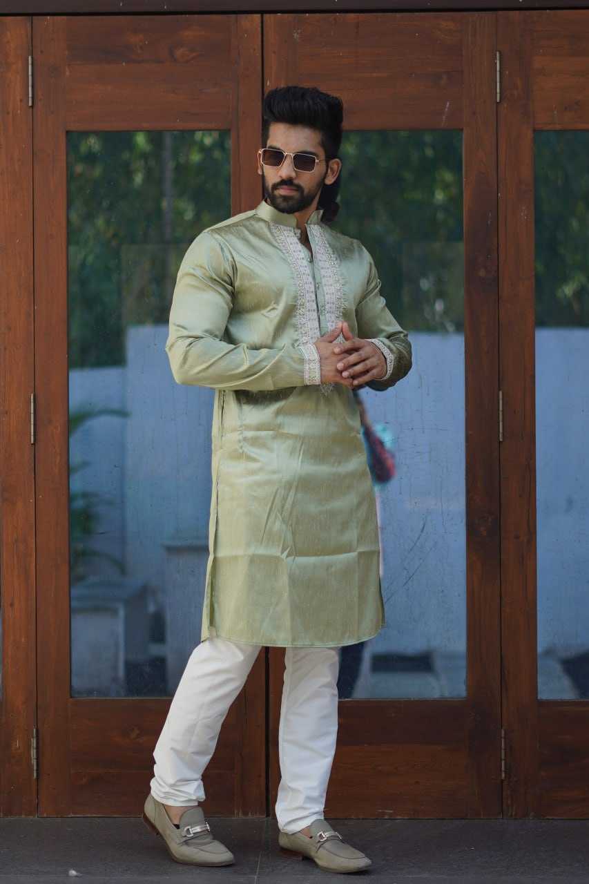 Silk Rbv Present Mens Wear  Mens Kurta Pyjama Silk Kurta