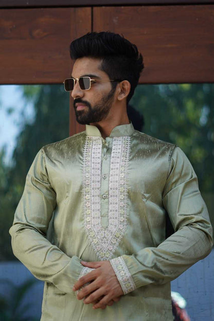 Silk Rbv Present Mens Wear  Mens Kurta Pyjama Silk Kurta