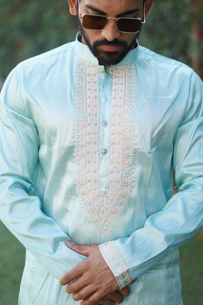 Silk Rbv Present Mens Wear  Mens Kurta Pyjama Silk Kurta