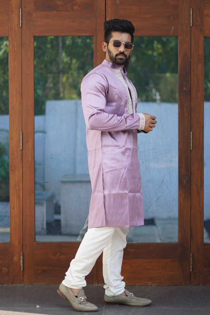 Silk Rbv Present Mens Wear  Mens Kurta Pyjama Silk Kurta