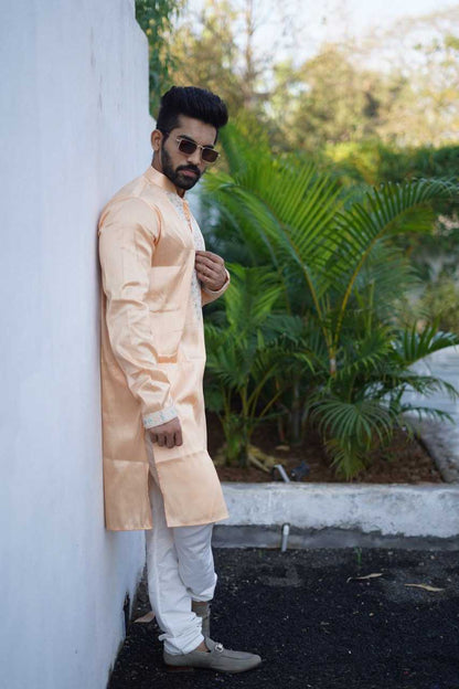 Silk Rbv Present Mens Wear  Mens Kurta Pyjama Silk Kurta