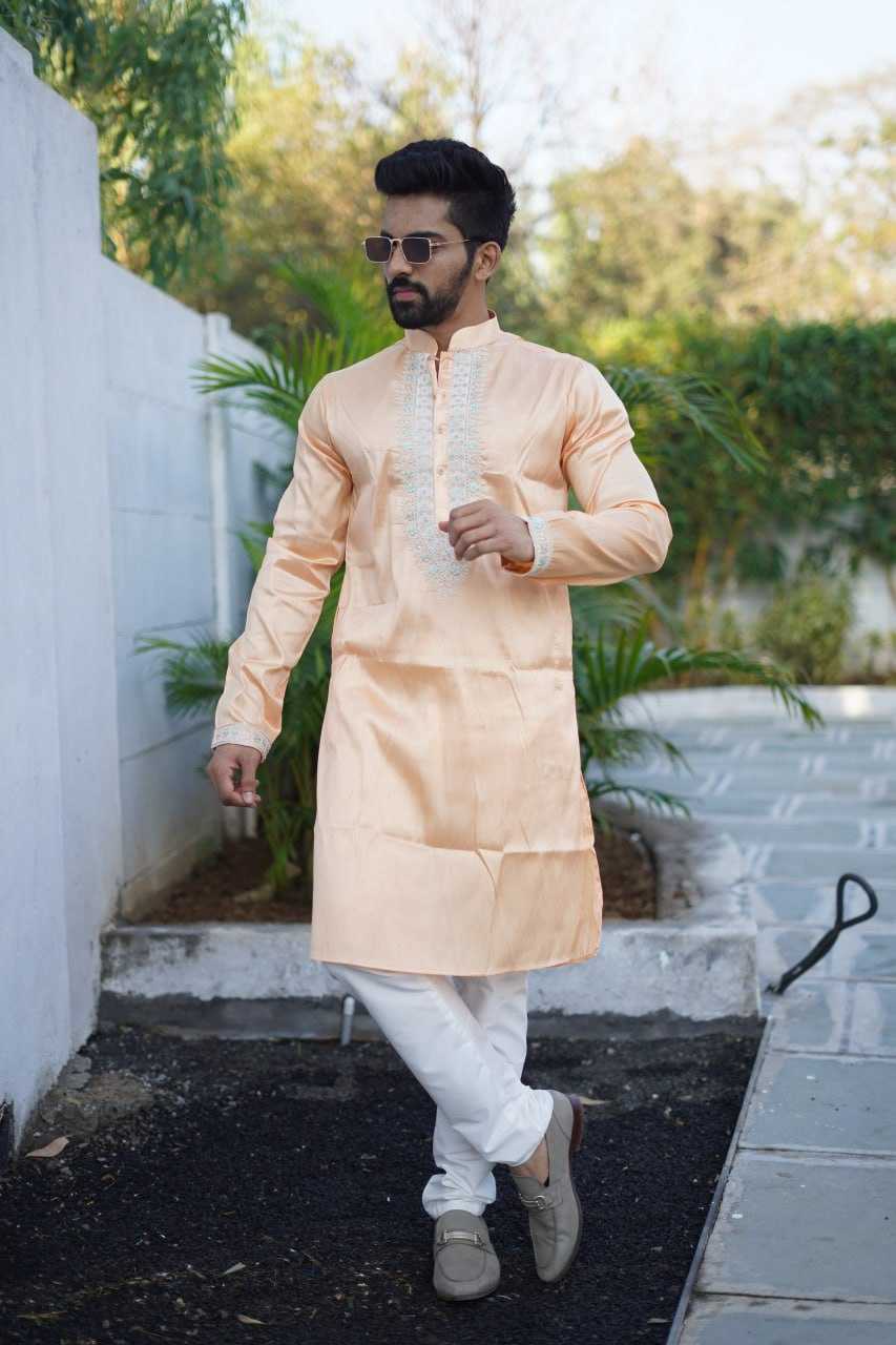 Silk Rbv Present Mens Wear  Mens Kurta Pyjama Silk Kurta