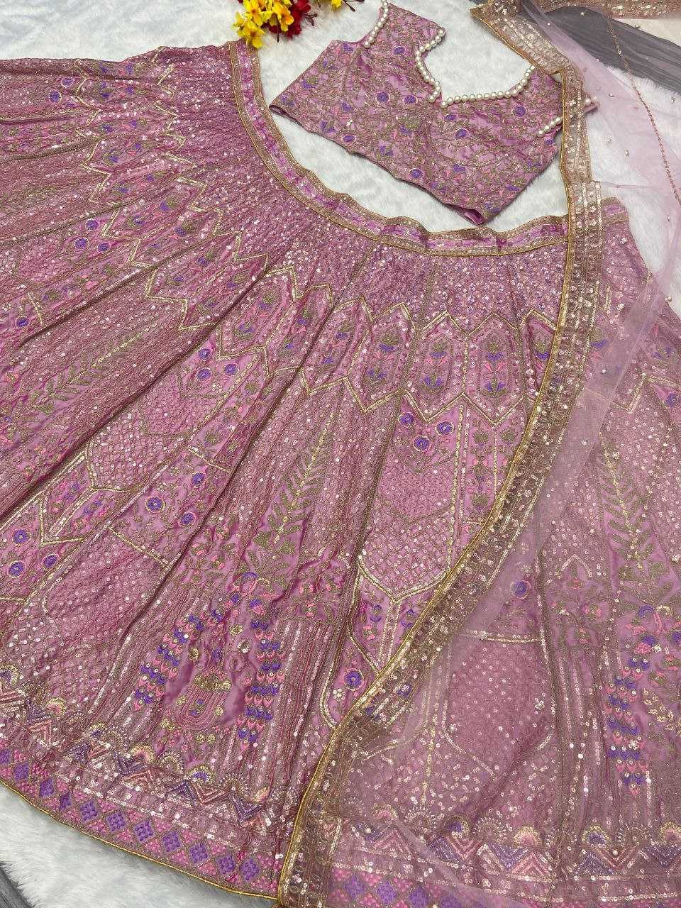 Silk Rin121 998 Lehengas  Wedding Embroidered Silk Designer Lehengas